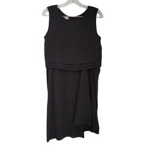 MAX MARA Pura Seda Wrap Skirt And Sleeveless Top Black 100% Silk Sz US8 2 PC Set